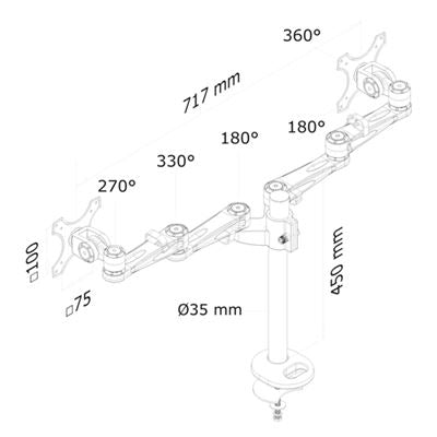 FLATSCREEN DESK MOUNT (FPMA-D935DG)