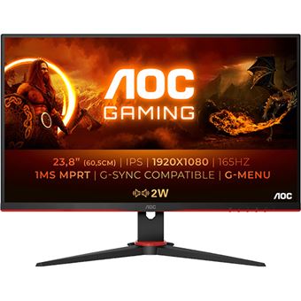 AOC MONITOR VA 24 FHD 4MS 165HZ VGA HDMI DP USB COLUNAS HAS 24G2SPU/BK