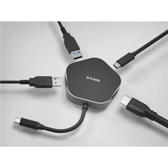 CONTROLADOR D-LINK HUB 4 EN 1 USB-C, HDMI