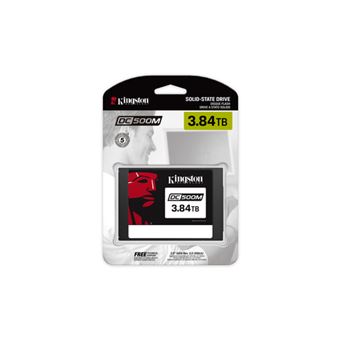 Kingston Data Center DC500M - SSD - encriptado - 3.84 TB - interna - 2.5" - SATA 6Gb/s - 256-bits AES - Self-Encrypting Drive (SED)