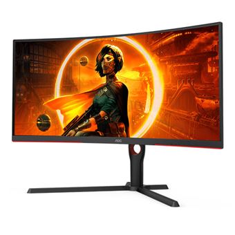 AOC MONITOR VA 34 21:9 WQHD CURVED 1MS 165HZ HDMI DP USB SPEAKERS HAS CU34G3S/BK