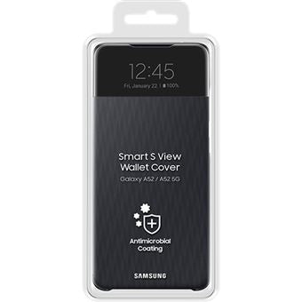 FUNDA CARTERA SAMSUNG A52 CAPA SMART S VIEW NEGRA