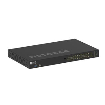 NETGEAR AV Line M4250-26G4F-PoE+ - Switch - L3 - Administrado - 24 x 10/100/1000 (PoE+) + 2 x 10/100/1000 + 4 x 1000Base-X SFP - flujo de aire de lado a lado - montable en carril - PoE+ (300 W)