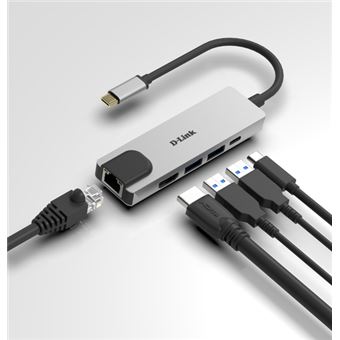 D-LINK HUB USB-C 5 EM 1 COM HDMI/ETHERNET