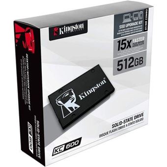 Kingston KC600 Desktop/Notebook Upgrade Kit - SSD - encrypted - 512 GB - internal - 2.5" - SATA 6Gb/s - 256-bit AES - Self-Encrypting Drive (SED), TCG Opal Encryption