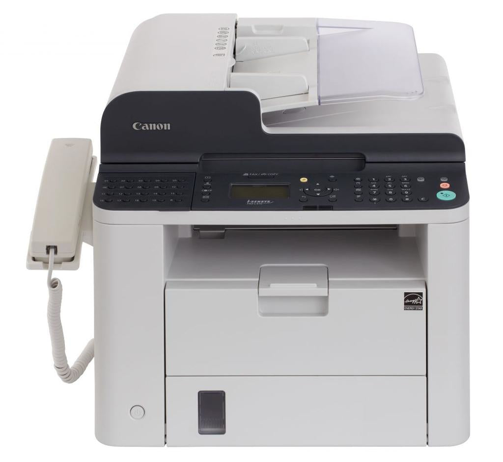 Canon i-SENSYS FAX-L410 - Impressora multi-funções - P/B - laser - Legal (216 x 356 mm) (original) - A4/Legal (media) - até 25 ppm (cópia) - até 25 ppm (impressão) - 250 folhas - 33.6 Kbps - USB 2.0