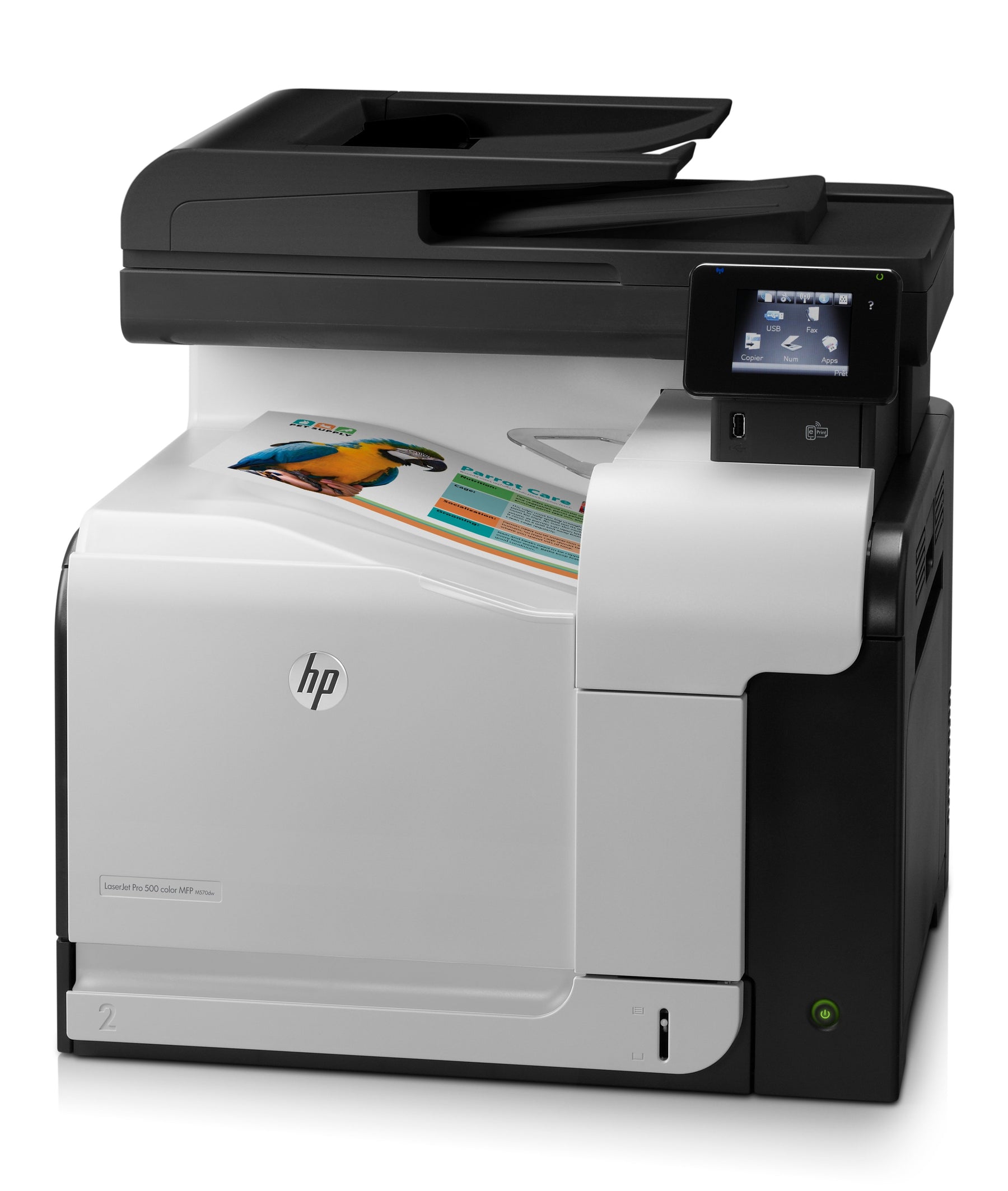 HP LaserJet Pro MFP M570dw - Multifunction Printer - Color - Laser - Legal (216 x 356 mm) (original) - A4/Legal (media) - up to 30 ppm (copy) - up to 30 ppm (print) - 350 sheets - 33.6 Kbps - USB 2.0, Gigabit LAN, Wi-Fi(n), host USB