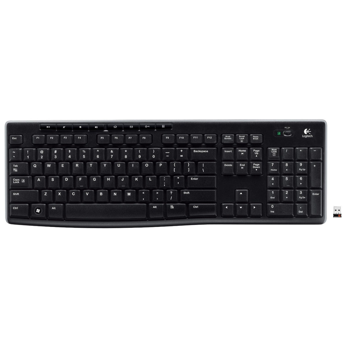 Logitech Wireless Keyboard K270 - Keyboard - Wireless - 2.4GHz - Swiss