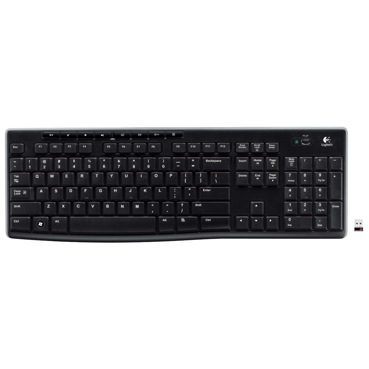 Logitech Wireless Keyboard K270 - Teclado - sem fios - 2.4 GHz - Suíço