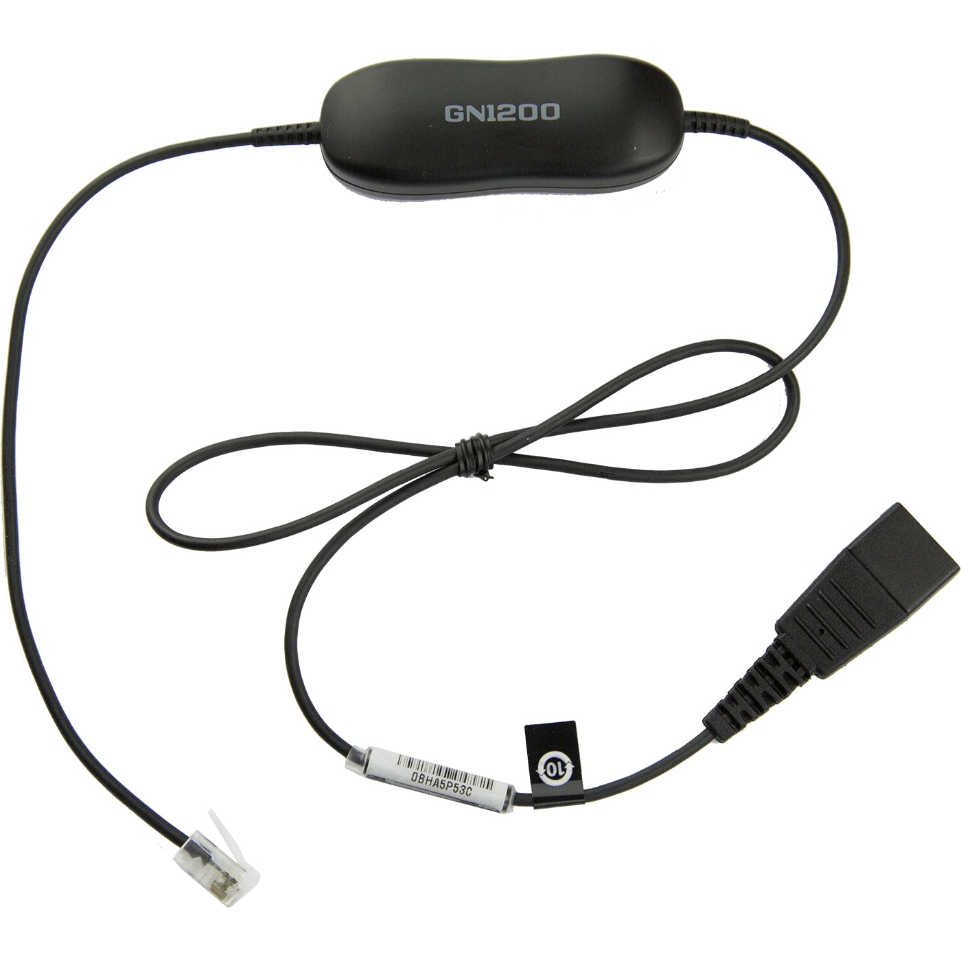 Jabra Smart Cord - Cabo de auricular - preto - para Cisco IP Phone 78XX, BIZ 2300, Mitel 74XX, Dialog 42XX, 44XX, 5446, Snom 71X