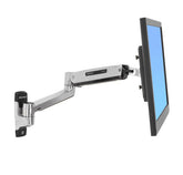 Ergotron LX - Kit de montagem (adaptador VESA, braço de suporte, base, extensão) - para visor LCD - capacidade 3,2-11,3 kg - alumínio polido - tamanho de tela: até 42" - montável em parede