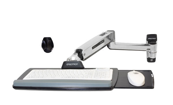 Ergotron LX - Kit de montaje (soporte para mouse, reposamuñecas, bandeja para teclado, brazo de soporte, bandeja deslizante para mouse, base, extensión) - Para teclado/ratón - Aluminio pulido - Montaje en pared - Para N/P: 45-353-026