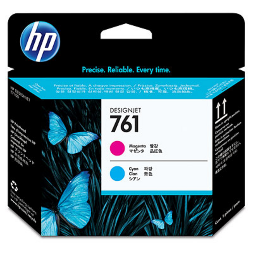 HP 761 - Azul cian, magenta - cabezal de impresión - para impresora de producción DesignJet T7100, T7200