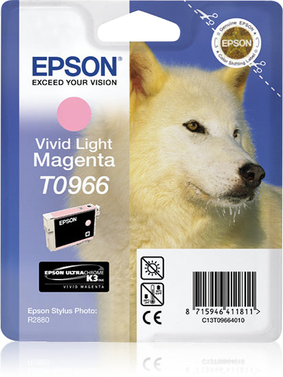 Epson T0966 - 11,4 ml - magenta claro brillante - original - blister - cartucho de tinta - para Stylus Photo R2880