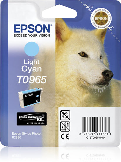 Epson T0965 - 11.4 ml - light cyan blue - original - blister - ink cartridge - for Stylus Photo R2880