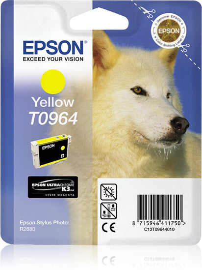 Epson T0964 - 11.4 ml - yellow - original - blister - ink cartridge - for Stylus Photo R2880