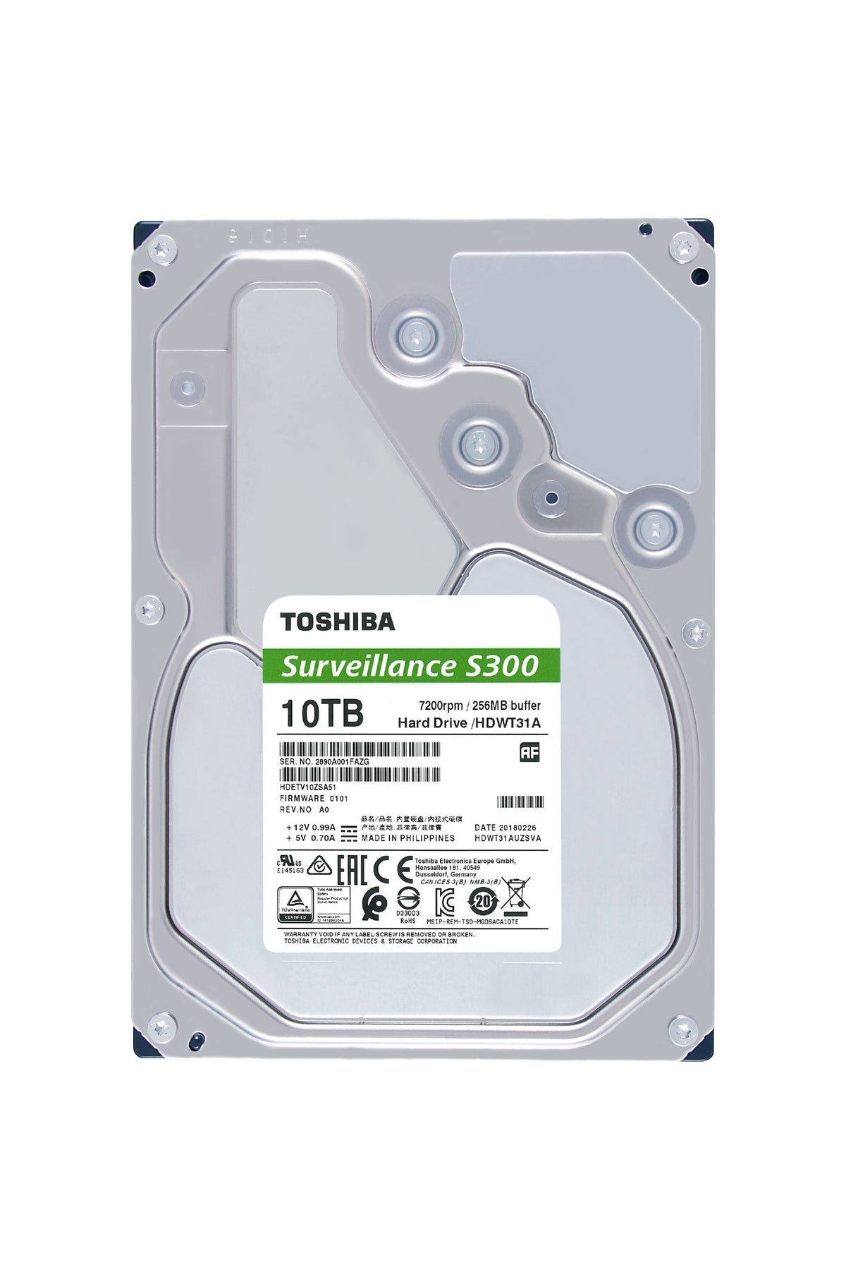 Disk 3.5 10TB TOSHIBA 256Mb SATA 6Gb/s 72rp-VIDEOVIG-S300