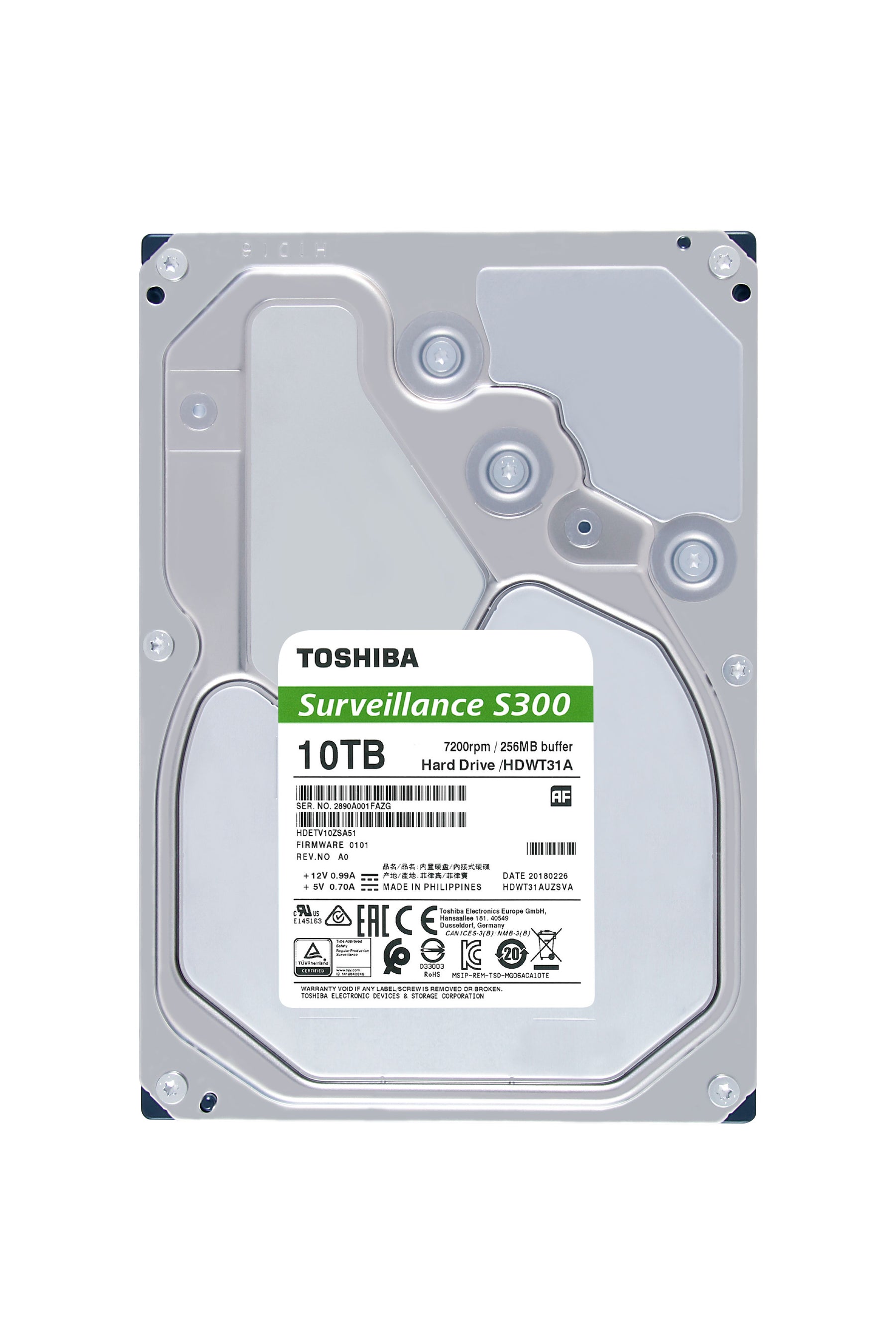 Disk 3.5 10TB TOSHIBA 256Mb SATA 6Gb/s 72rp-VIDEOVIG-S300