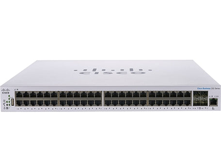 Cisco Business 350 Series 350-48FP-4G - Switch - L3 - Administered - 48 x 10/100/1000 (PoE+) + 4 x Gigabit SFP - Rail mountable - PoE+ (740W) (CBS35048FP-4G-EU)