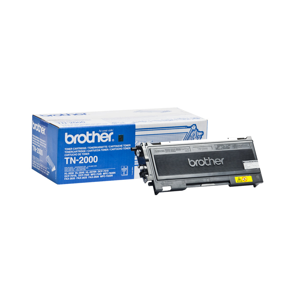 Brother TN2000 - Preto - original - cartucho de toner - para Brother DCP-7010, DCP-7010L, DCP-7025, MFC-7225n, MFC-7420, MFC-7820N, FAX-2820, 2825