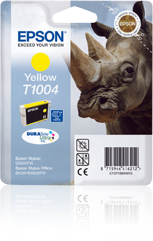 Epson T1004 - 11,1 ml - amarillo - original - blister - cartucho de tinta - para Stylus SX510, SX515, SX600, SX610, Stylus Office B1100, B40, BX310, BX600, BX610