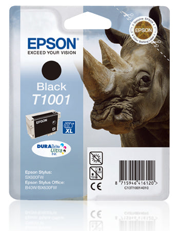 Epson T1001 - 25,9 ml - negro - original - blister - cartucho de tinta - para Stylus SX510W, SX515W, SX600FW, SX610FW, Stylus Office B40W, BX600FW, BX610FW