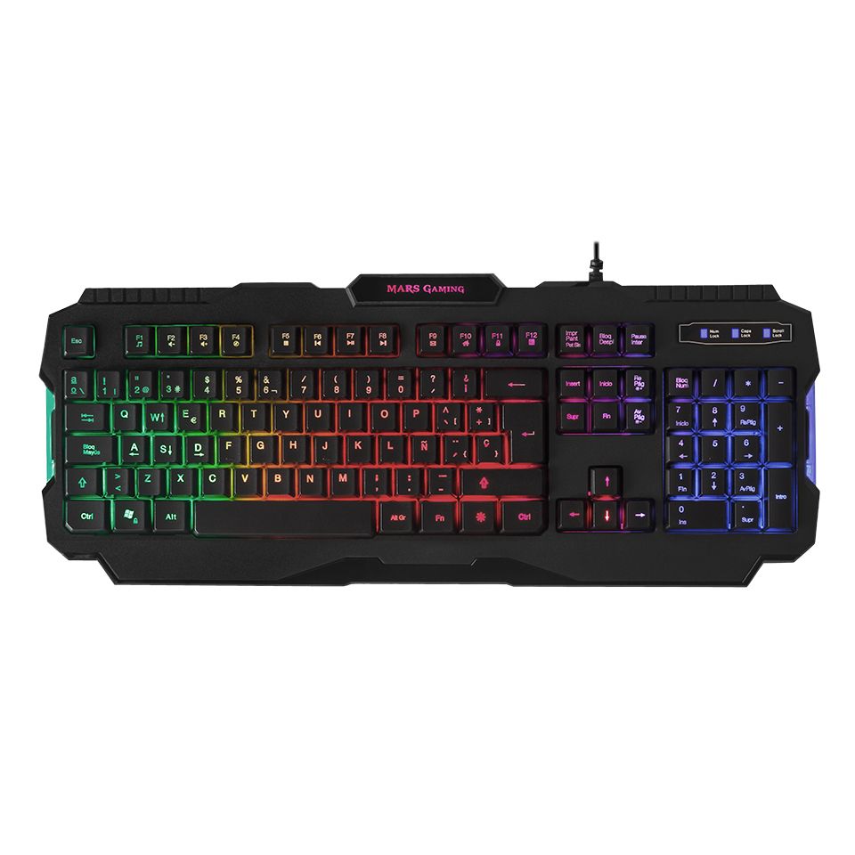 MARS GAMING Keyboard, RGB rainbow, Anti-Ghosting, Portuguese Layout - MRK0PORTU