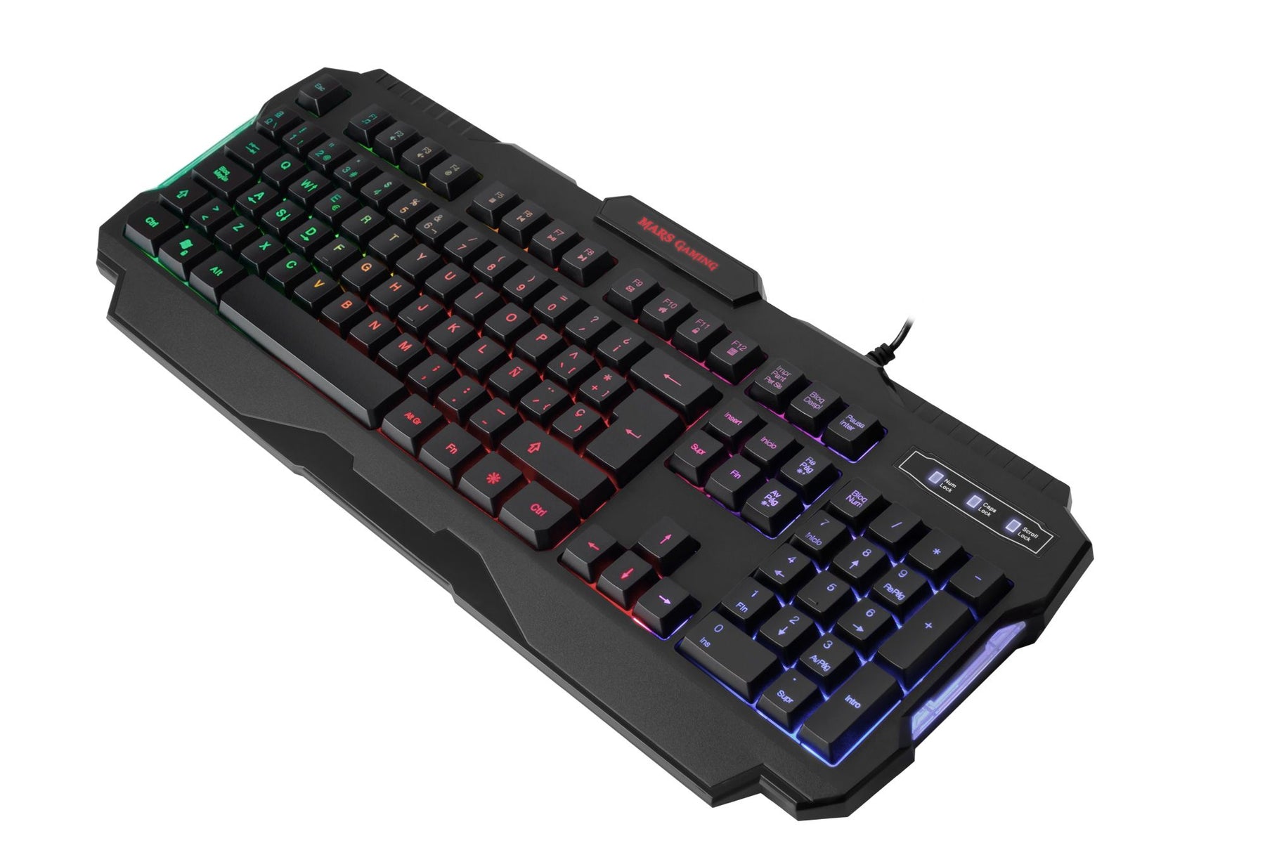 MARS GAMING Keyboard, RGB rainbow, Anti-Ghosting, Portuguese Layout - MRK0PORTU