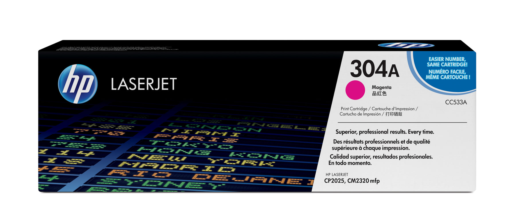 HP 304A - Magenta - original - LaserJet - cartucho de toner (CC533A) - para Color LaserJet CM2320fxi, CM2320n, CM2320nf, CP2025, CP2025dn, CP2025n, CP2025x