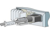 Clip de alimentación de Cisco para 3560-C y 2960-C - Clips de cable - para Catalyst Compact 2960, 2960C-12, 3560, 3560C-12