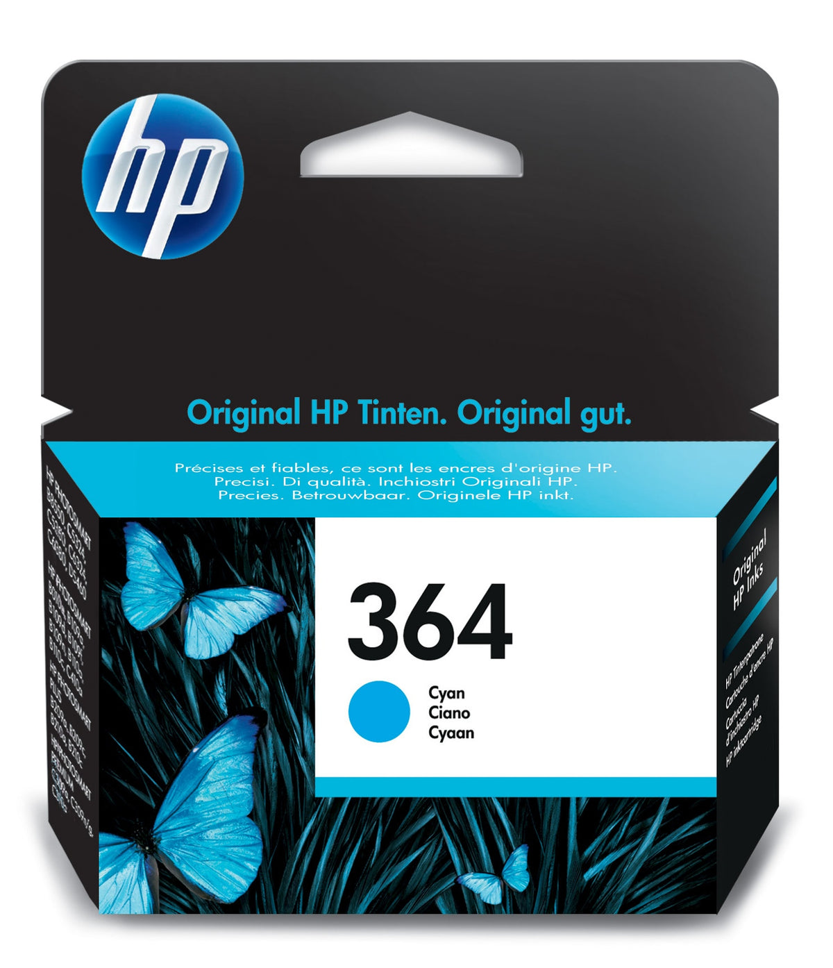 HP 364 - 3 ml - azul cian - original - cartucho de tinta - para Deskjet 35XX, Photosmart 55XX, 55XX B111, 65XX, 65XX B211, 7510 C311, B110, Wireless B110