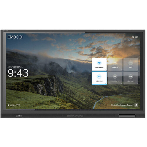 Avocor AVE-6530 - 65" Diagonal Class E-Series LCD Display with LED Backlight - Interactive Digital Signage - With Touchscreen - 4K UHD (2160p) 3840 x 2160 - LED Direct Light