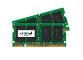 Crucial - DDR2 - kit - 4 GB: 2 x 2 GB - 200-pin SO DIMM - 800 MHz / PC2-6400 - CL6 - 1.8 V - unbuffered - no ECC - for DFI AM300, CA230, CT930, G5C100, J&amp;W MINIX- 780G-SP128, MSI Fuzzy RS690