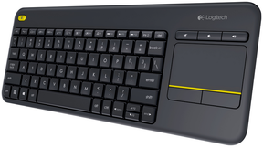 Logitech Wireless Touch Keyboard K400 Plus - Teclado - Inalámbrico - 2.4GHz - Francés - Negro