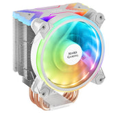 Cooler MARS GAMING MCPU-XT CPU COOLER, DUAL TOWER, 2X 12CM PWM ARGB FAN, 6X HEATPIPE, 300W, WHITE (MCPUXTW)