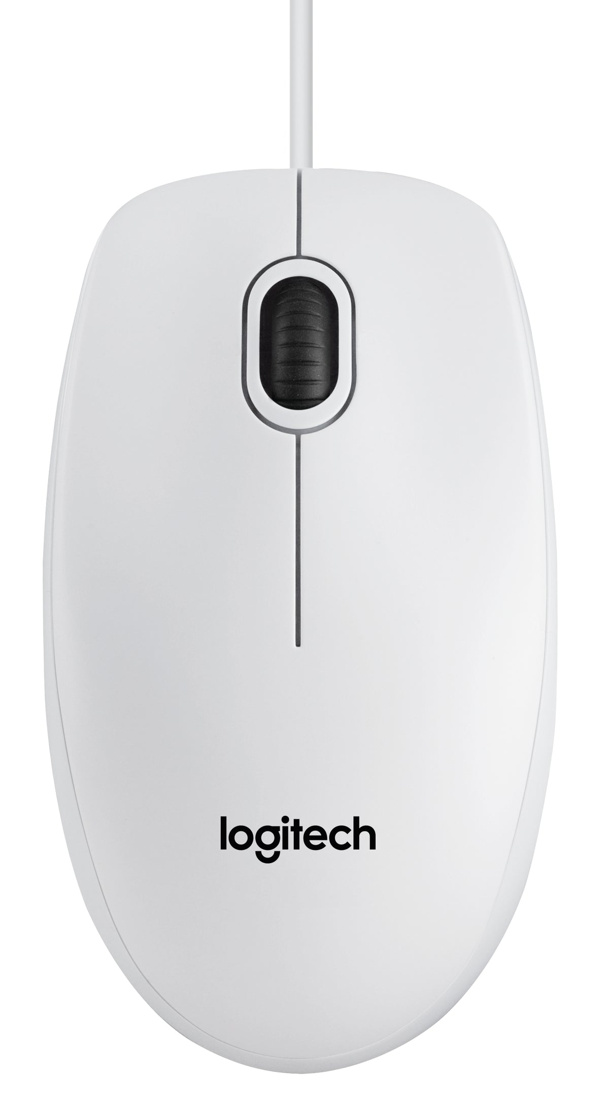 Logitech B100 - Rato - destros e canhotos - óptico - 3 botões - com cabo - USB - branco