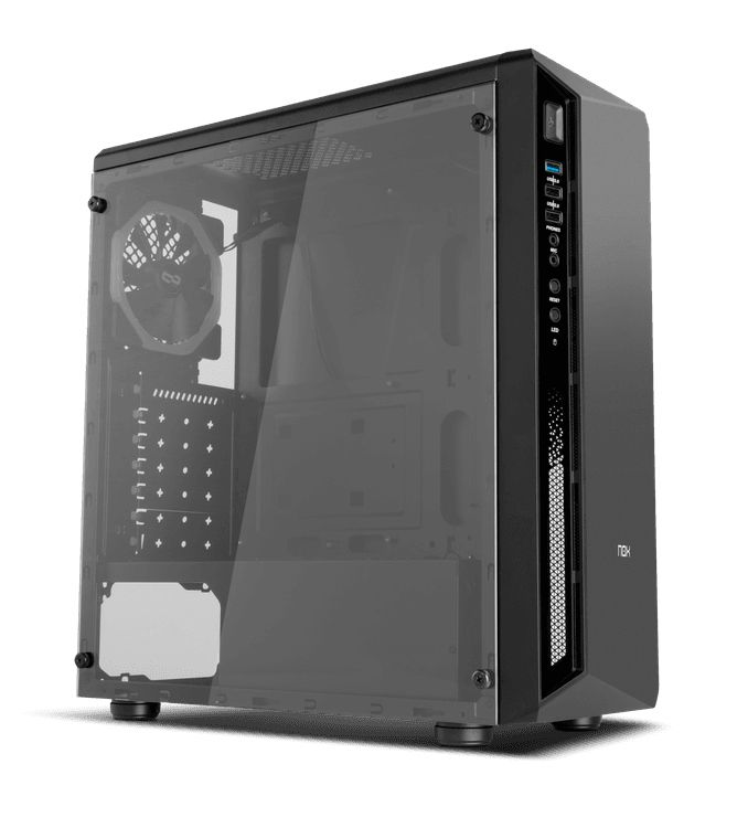 Caja NOX Infinity Atom Glass RGB Negra ATX