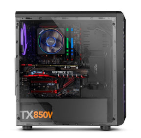 Box NOX Infinity Atom Glass RGB Black ATX