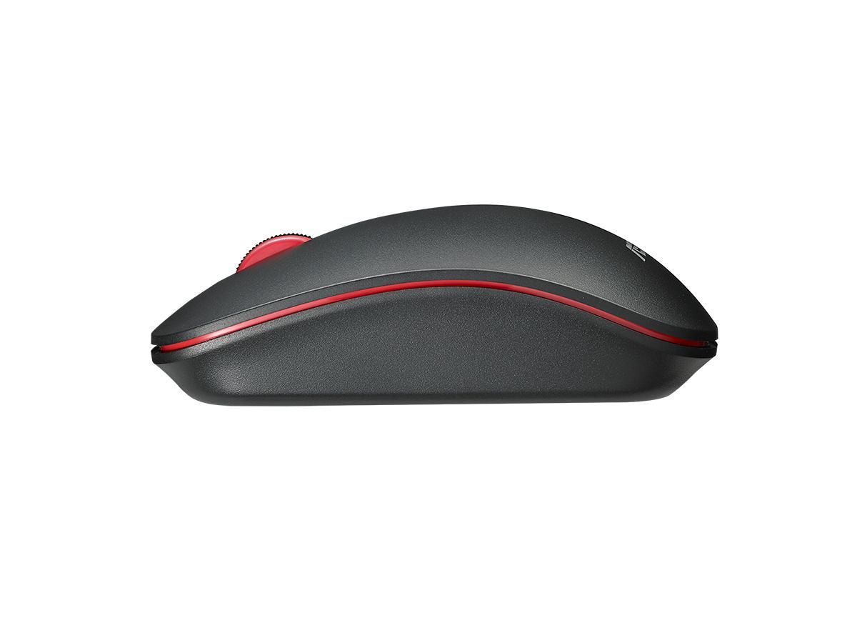 Ratón óptico inalámbrico Asus RF 1600dpi - Rojo/Negro - WT300