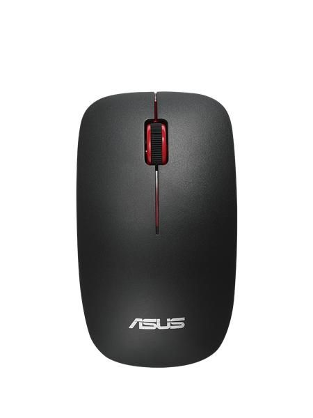 Ratón óptico inalámbrico Asus RF 1600dpi - Rojo/Negro - WT300