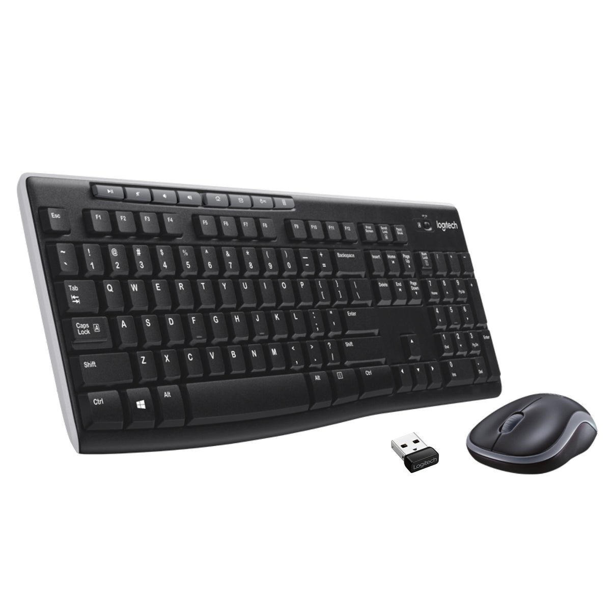 Logitech MK270 Wireless Combo - Keyboard and Mouse Combo - Wireless - 2.4GHz - Swiss