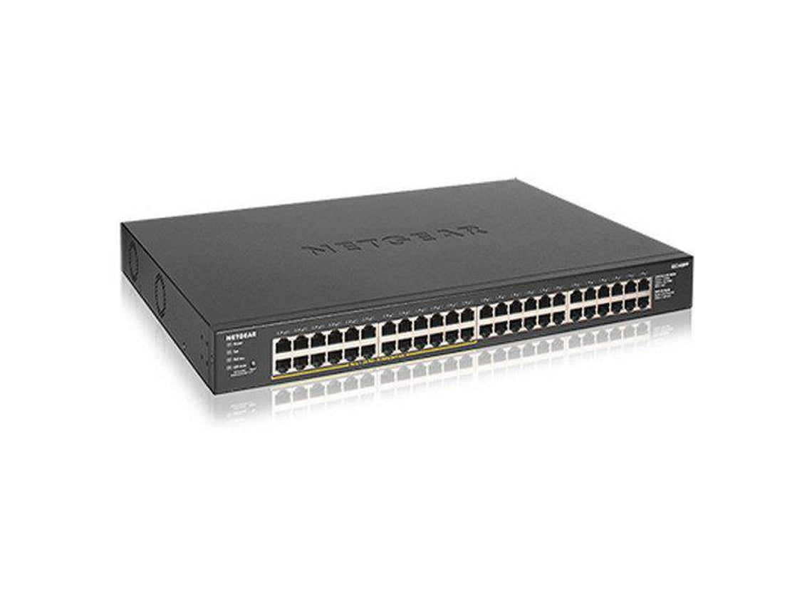 NETGEAR GS348PP - Switch - no management - 48 x 10/100/1000 (24 PoE+) - desktop, rail mountable - PoE+ (380 W)