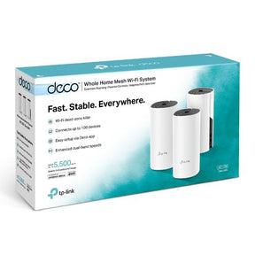 Router TP-Link AC1200 Whole-Home Mesh Wi-Fi de doble banda de 867 Mbps - DECO M4 (paquete de 3)