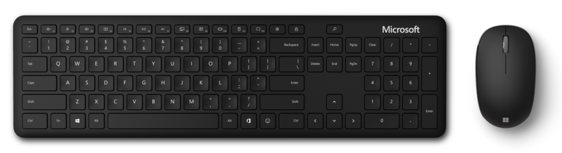 Microsoft Bluetooth Desktop - Conjunto de teclado e rato - sem fios - Bluetooth 4.0 - Português - preto opaco