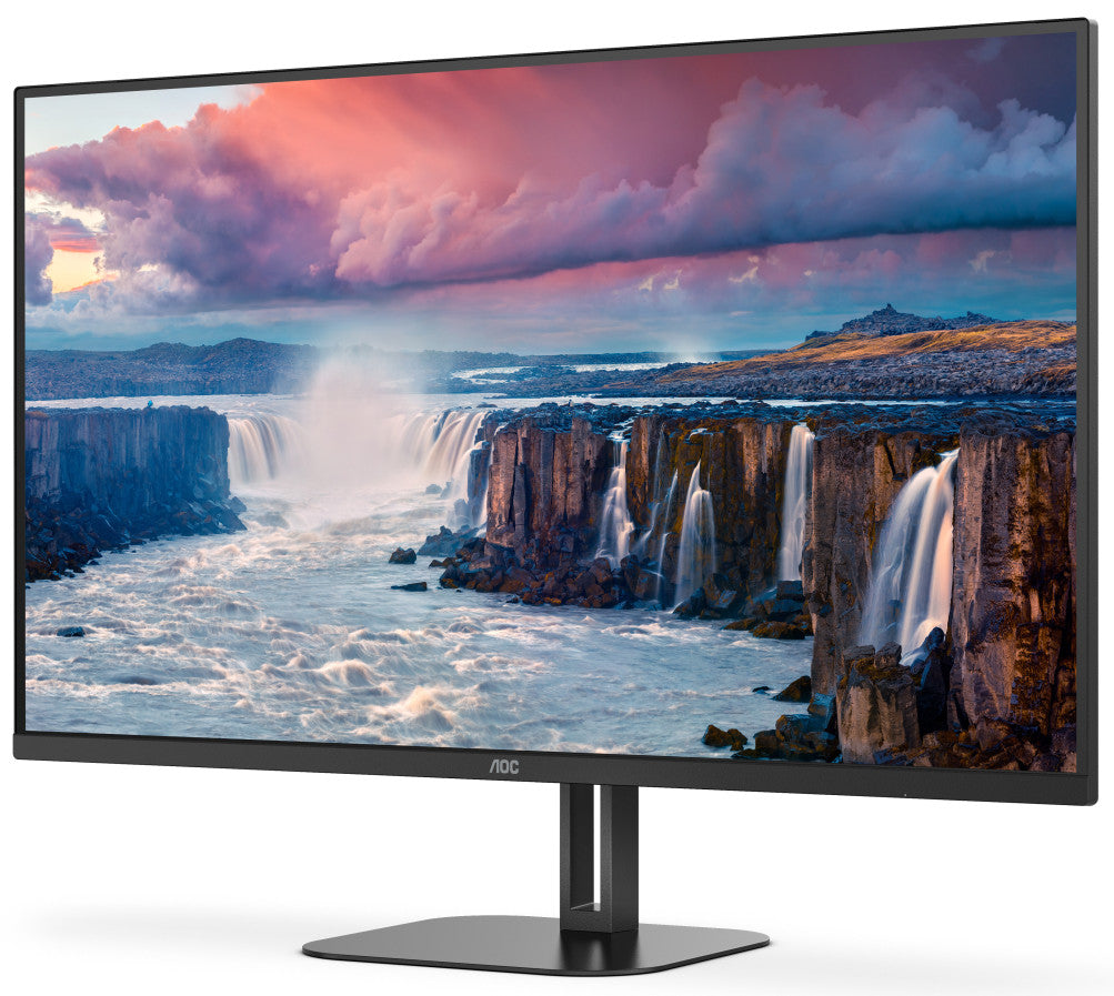 AOC Value-line Q32V5CE/BK - V5 series - monitor LED - 32" (31.5" visível) - 2560 x 1440 QHD @ 75 Hz - VA - 300 cd/m² - 3000:1 - 2xHDMI, DisplayPort, USB-C - altifalantes - preto (Q32V5CE/BK)