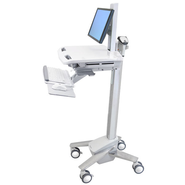 Ergotron StyleView sv40 - Trolley - Patented Constant Force Technology - for LCD display/PC equipment - with LCD pivot - lockable - medical - aluminum, zinc-coated steel, high-grade plastic - gray, white, polished aluminum - size