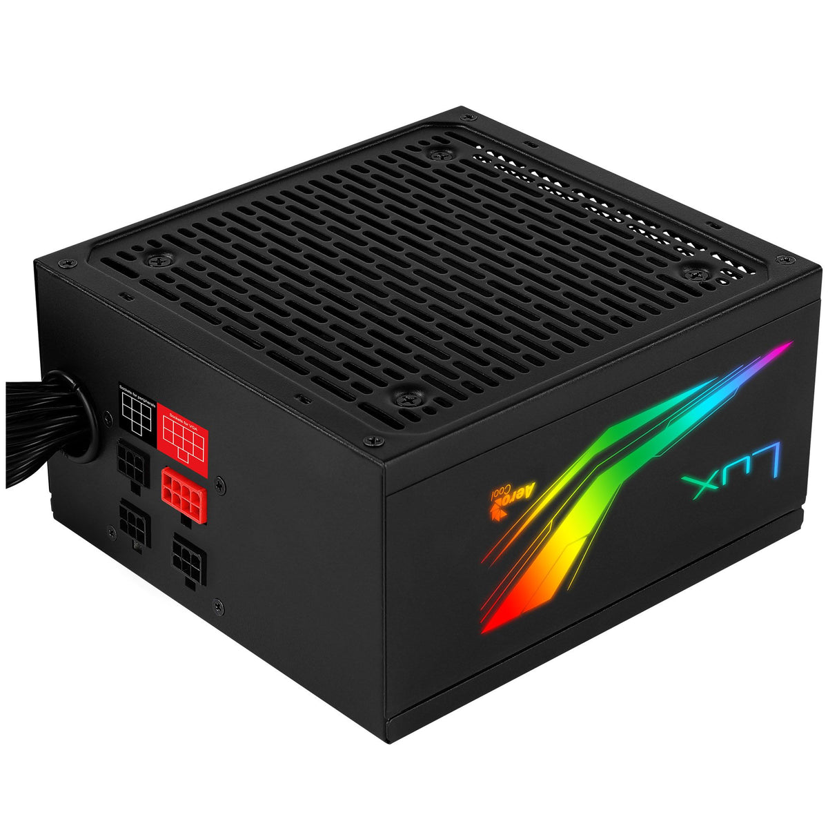 Fuente AEROCOOL LUX 550W RGB, 80Plus Bronce - LUXRGB550M (LUXRGB550M)