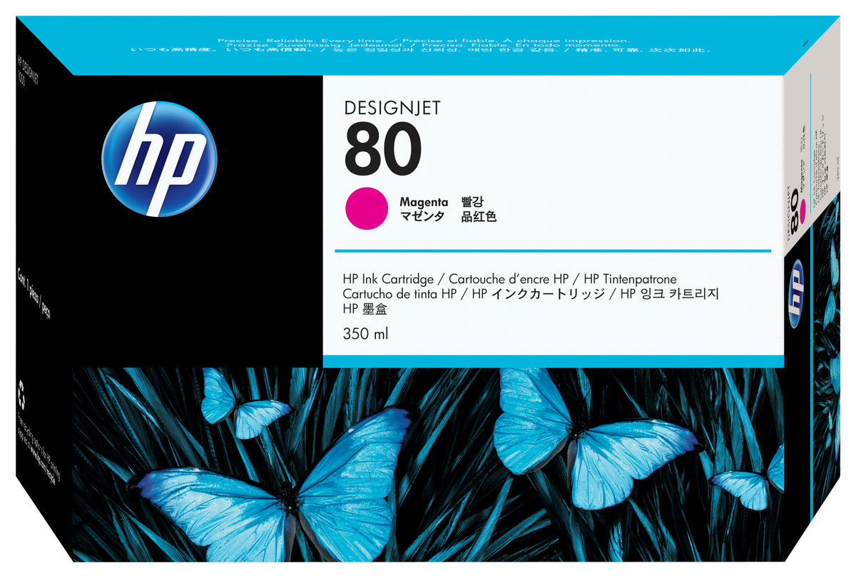 HP 80 - 350 ml - magenta - original - DesignJet - ink cartridge - for DesignJet 1050c, 1050c plus, 1055cm, 1055cm plus