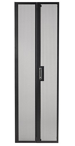 APC NetShelter SV Perforated Split Rear Doors - Rack Door - Rear - Black - 42U - for P/N: NBPD0160A, NBWL0355A, SMX3000HV-BR, SRT1000RMXLI, SRT1000RMXLI-NC, SRT1500RMXLA-NC