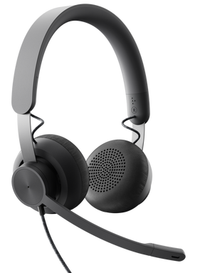 Logitech Zone Wired - Headphones - in ear - with cable - USB-C - graphite - for bluechip TRAVELline B15W51